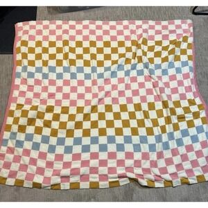 Cynthia Rowley Checkered Blanket 48 x 57 Soft Throw
